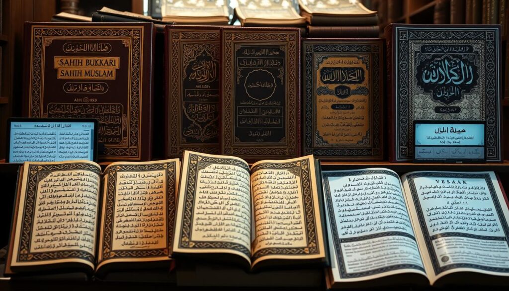 Display of the six major Hadith collections with scholarly commentary Display of the six major Hadith collections with scholarly commentary