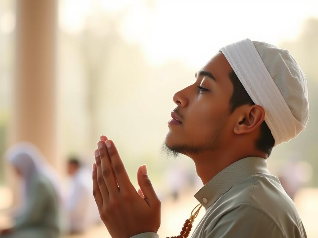 Person reciting Al-Mubdi dua for marriage with a loved one