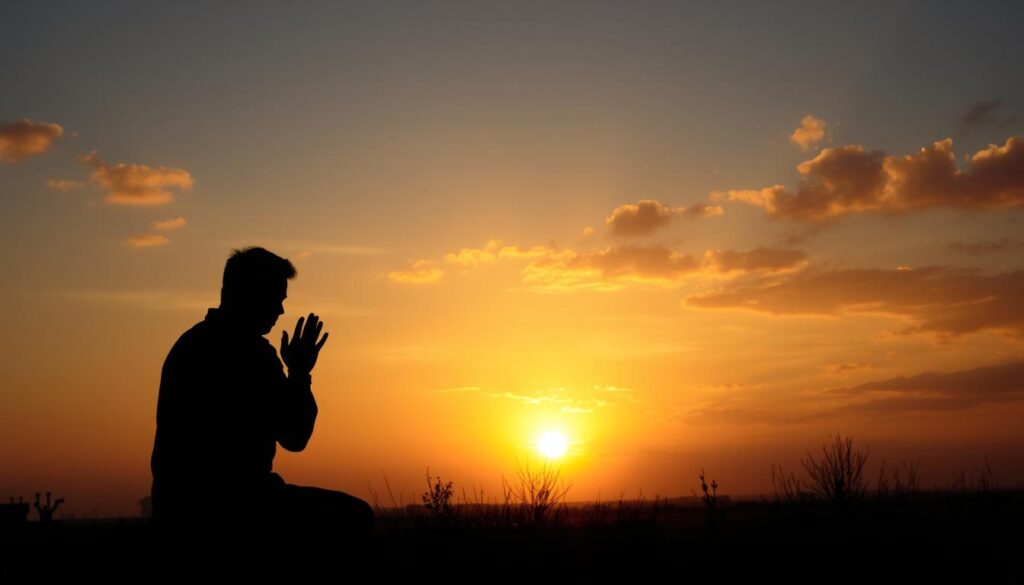 Sunset prayer scene symbolizing hope in dua for marriage with a loved one
