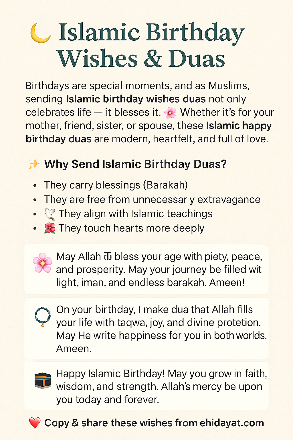 Islamic Birthday Wishes Duas – Heartfelt, Stylish