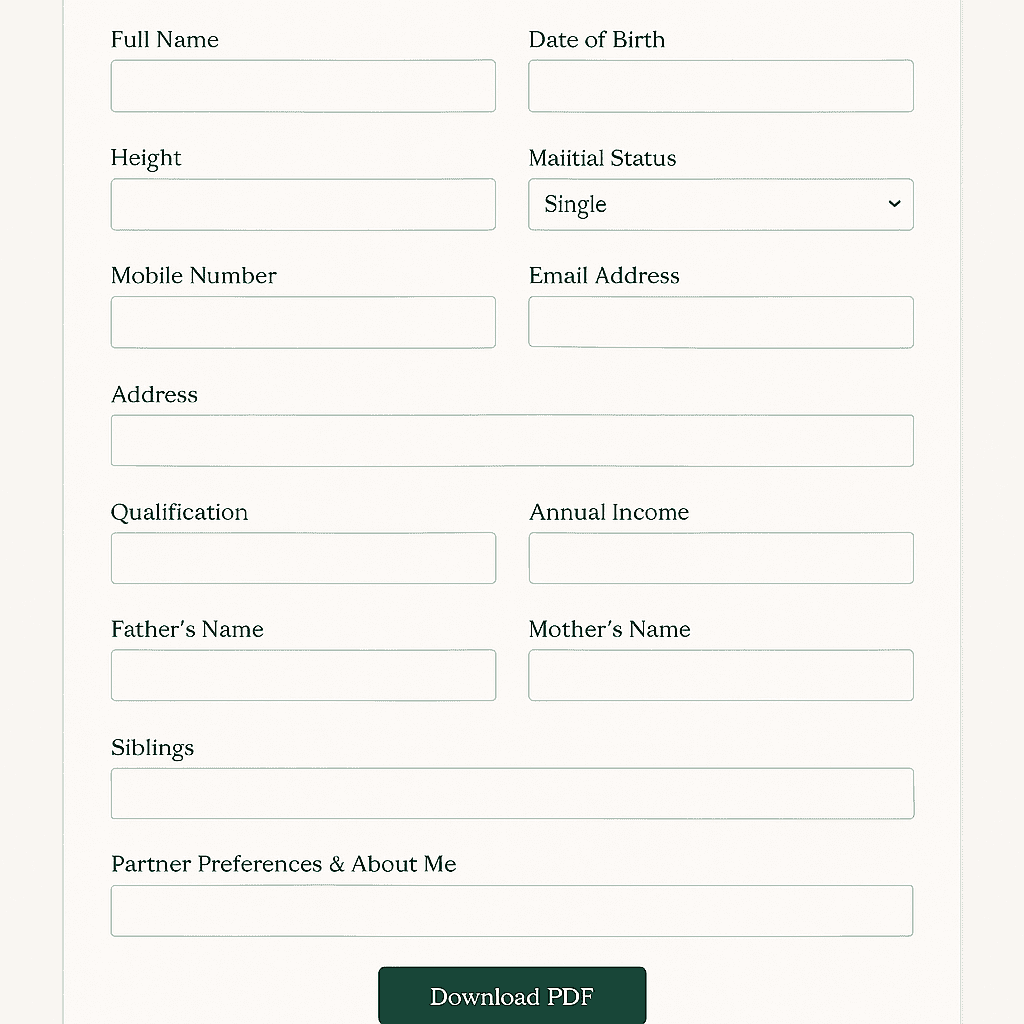 Muslim Biodata for Marriage – Create a Perfect Islamic Matrimonial Profile
