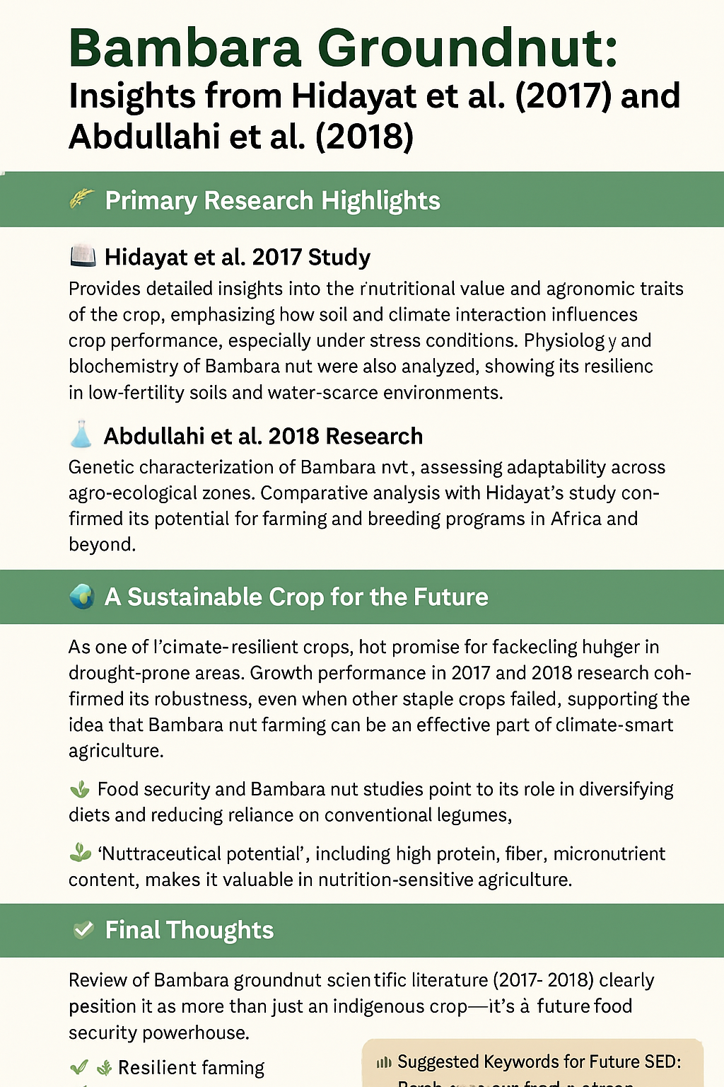 bambara groundnut hidayat et al 2017 abdullahi et al 2018