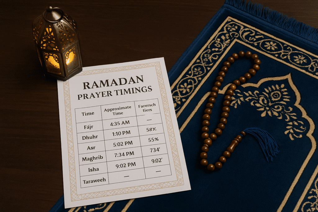 Ramadan Prayer Times