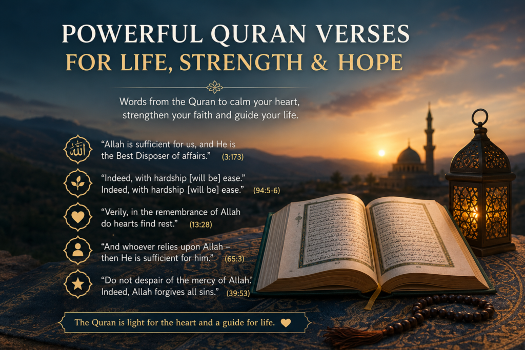 25 Powerful Quran Verses About Life, Strength and Hope