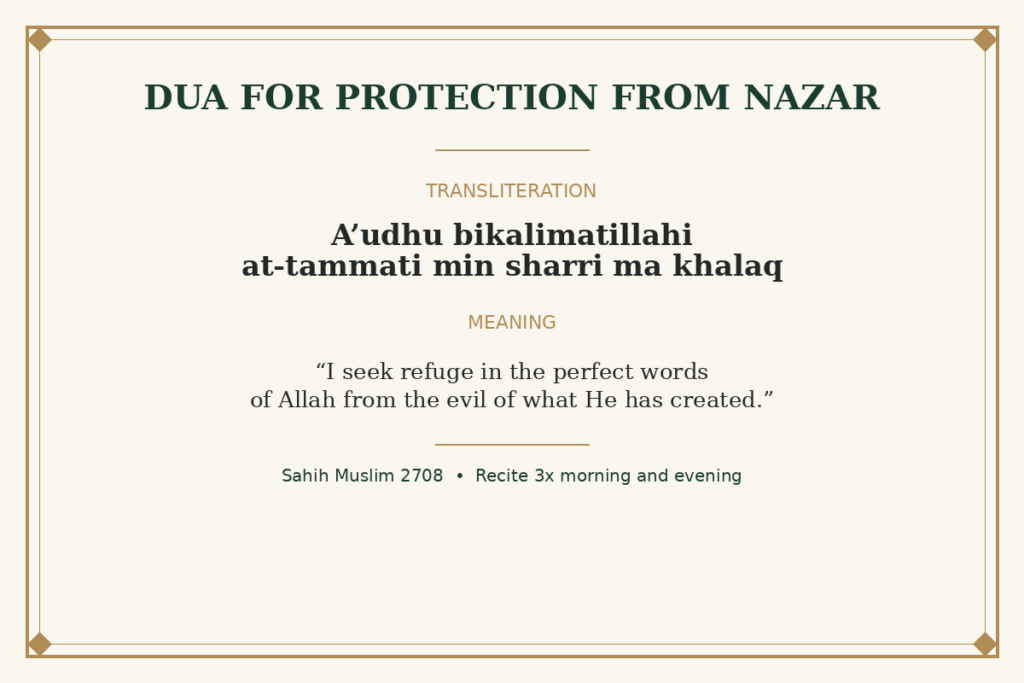 Dua for Evil Eye and Nazar: Authentic Duas from the Quran and Sunnah