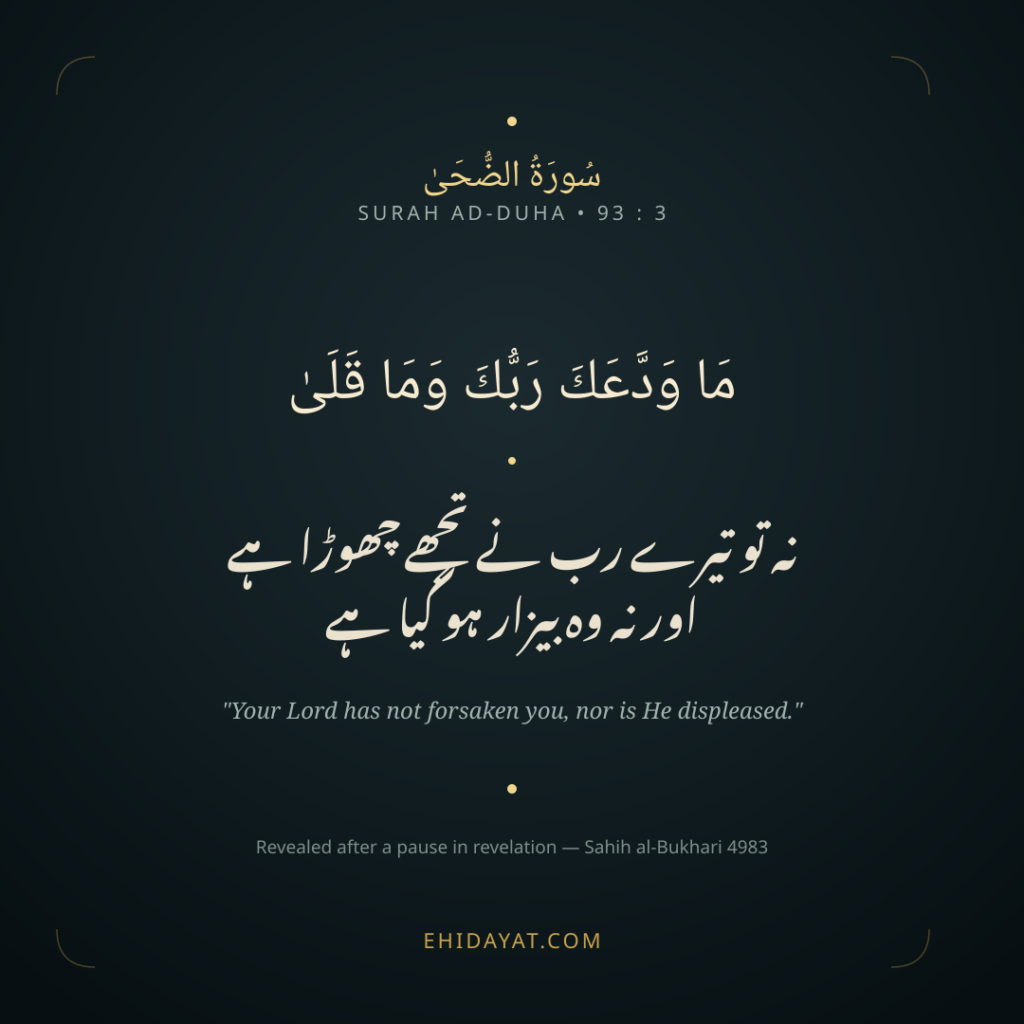 surah duha-ayah-3-urdu-translation
